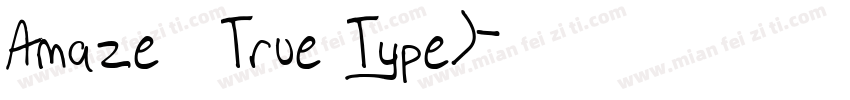 Amaze粗体True Type)字体转换